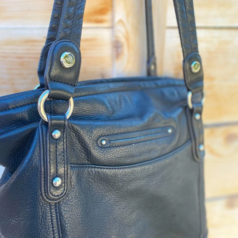 SOLD❣️MAKOWSKI BLACK SHOULDER LG BAG SOFT LEATHER - Picture 5 of 11